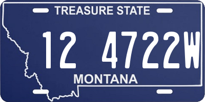 MT license plate 124722W