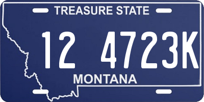 MT license plate 124723K