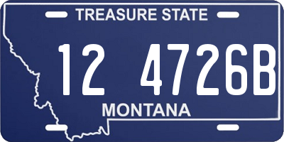 MT license plate 124726B