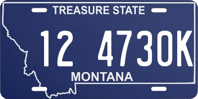 MT license plate 124730K