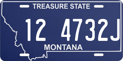 MT license plate 124732J