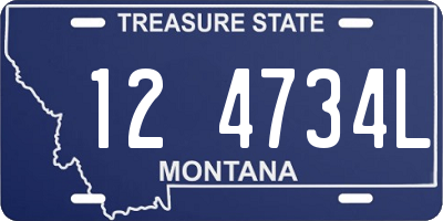 MT license plate 124734L
