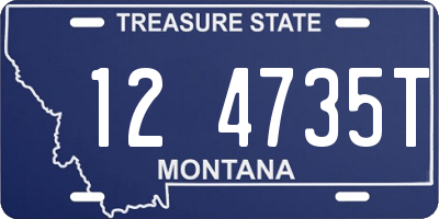 MT license plate 124735T