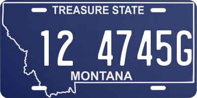 MT license plate 124745G