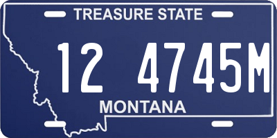 MT license plate 124745M