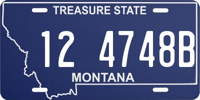MT license plate 124748B