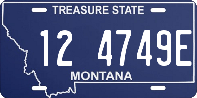 MT license plate 124749E