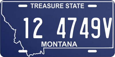 MT license plate 124749V