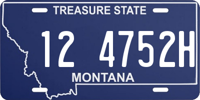 MT license plate 124752H