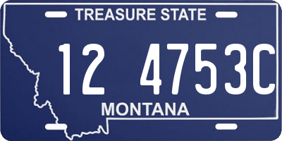 MT license plate 124753C