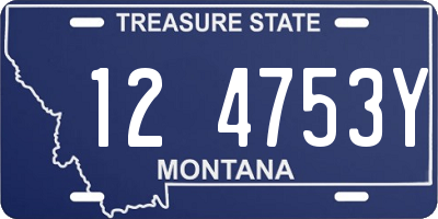 MT license plate 124753Y