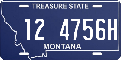 MT license plate 124756H