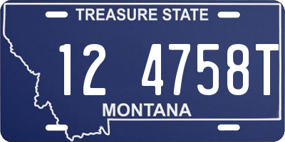 MT license plate 124758T
