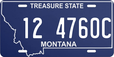 MT license plate 124760C