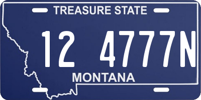 MT license plate 124777N