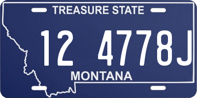 MT license plate 124778J