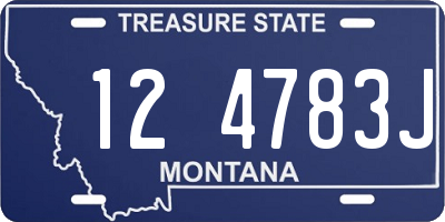 MT license plate 124783J