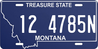 MT license plate 124785N