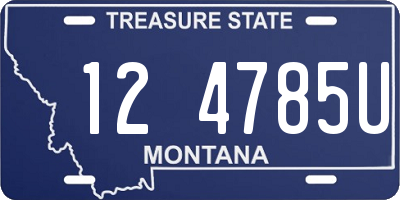 MT license plate 124785U
