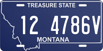 MT license plate 124786V