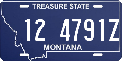 MT license plate 124791Z