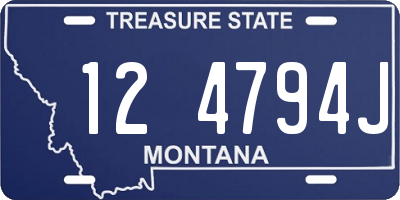 MT license plate 124794J