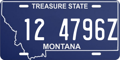 MT license plate 124796Z