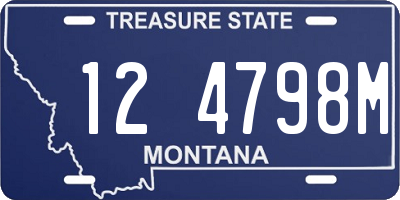MT license plate 124798M
