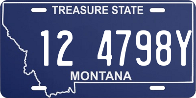 MT license plate 124798Y