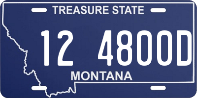 MT license plate 124800D