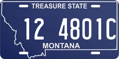 MT license plate 124801C
