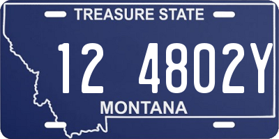 MT license plate 124802Y
