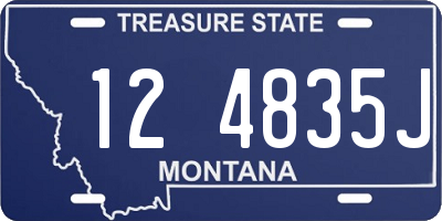 MT license plate 124835J
