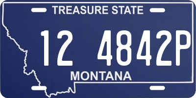 MT license plate 124842P