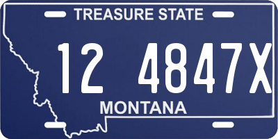 MT license plate 124847X