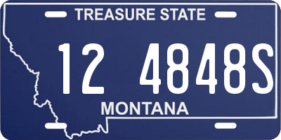 MT license plate 124848S
