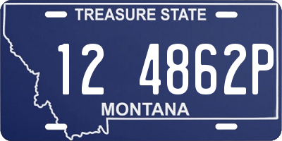 MT license plate 124862P