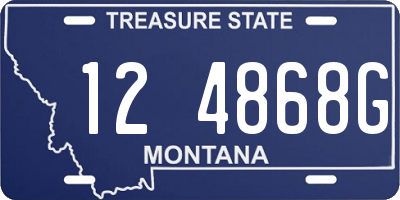 MT license plate 124868G
