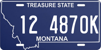 MT license plate 124870K