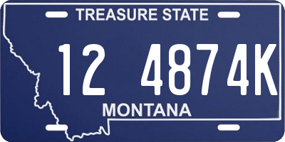 MT license plate 124874K