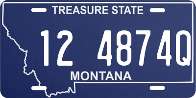 MT license plate 124874Q