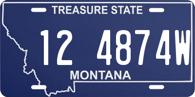 MT license plate 124874W