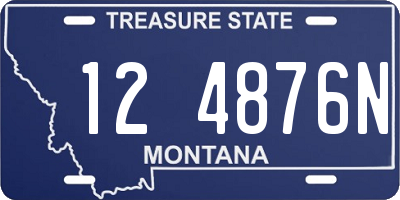 MT license plate 124876N