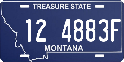 MT license plate 124883F