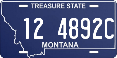MT license plate 124892C
