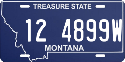 MT license plate 124899W