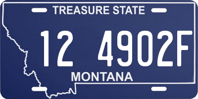 MT license plate 124902F