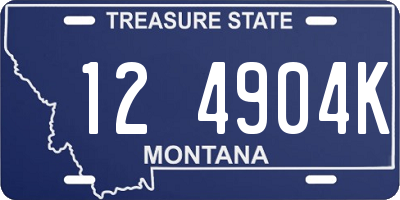 MT license plate 124904K
