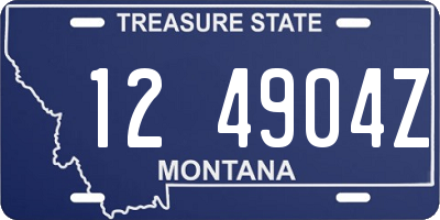 MT license plate 124904Z