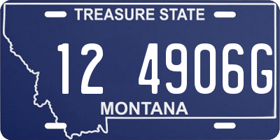 MT license plate 124906G
